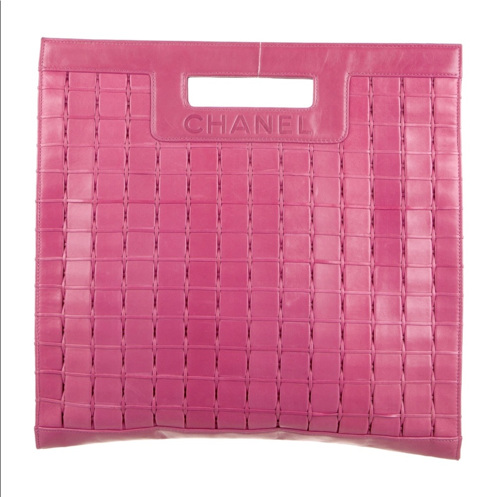 Chanel LAX Cut Out Vintage Handle Tote Bag Purse